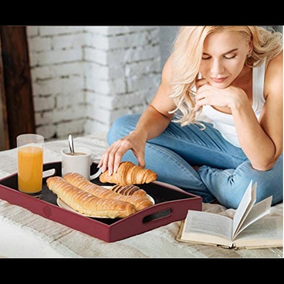 Serving/decorative tray with handles - Picture 3 of 16